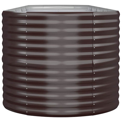 Garden Raised Bed | Brown | Powder-coated Steel | Large | Durable