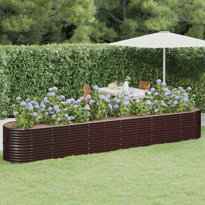Garden Raised Bed | Brown | Powder-coated Steel | Large | Durable