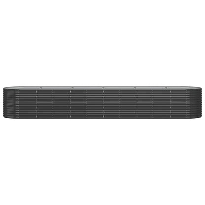 Garden Raised Bed Galvanised Steel 440x80x68 cm Anthracite