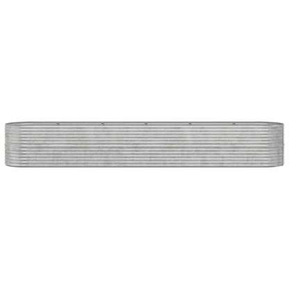 Garden Raised Bed | Silver | Powder-Coated Steel | Large