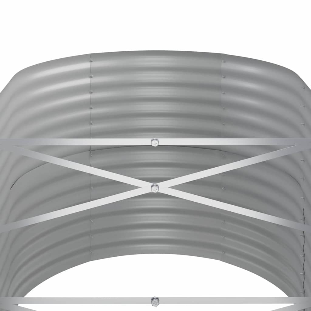 Garden Raised Bed | Silver | Powder-Coated Steel | Large
