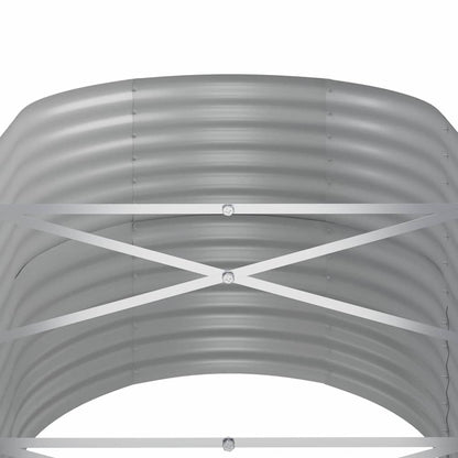 Garden Raised Bed | Silver | Powder-Coated Steel | Large