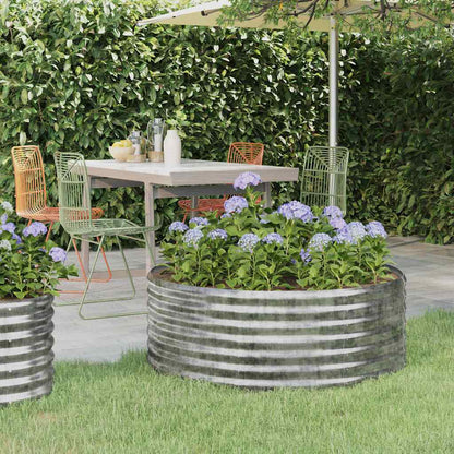 Garden Raised Bed | Silver | Powder-coated steel