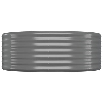 Garden Raised Bed Galvanised Steel 175x100x36 cm Grey