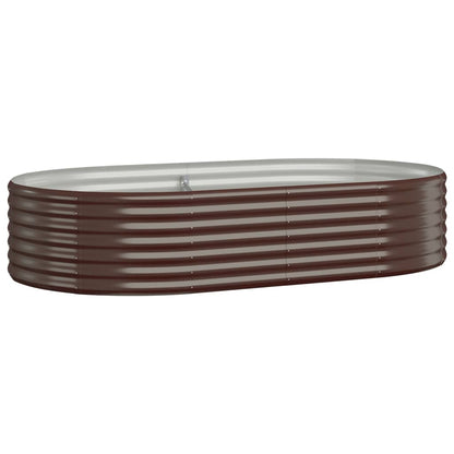 Garden Raised Bed Galvanised Steel 175x100x36 cm Brown