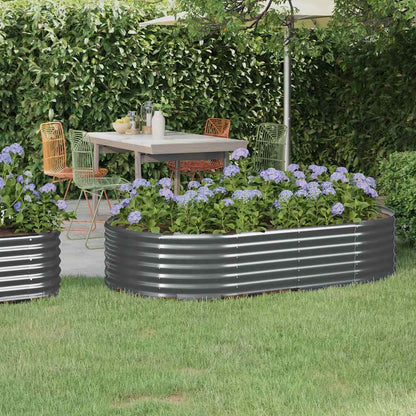 Garden Raised Bed Galvanised Steel 175x100x36 cm Anthracite