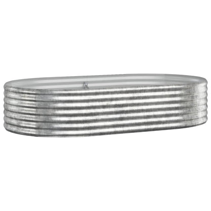 Garden Raised Bed Galvanised Steel 175x100x36 cm Silver