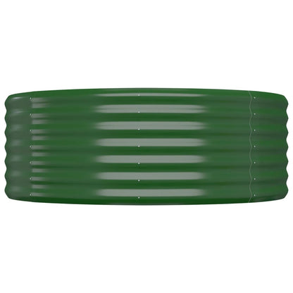 Garden Raised Bed Galvanised Steel 249x100x36 cm Green