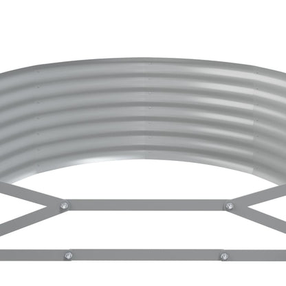 Garden Raised Bed Galvanised Steel 249x100x36 cm Green
