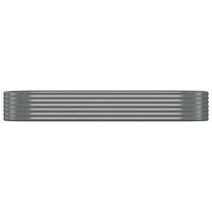 Garden Raised Bed Galvanised Steel 249x100x36 cm Grey