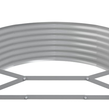 Garden Raised Bed Galvanised Steel 249x100x36 cm Grey