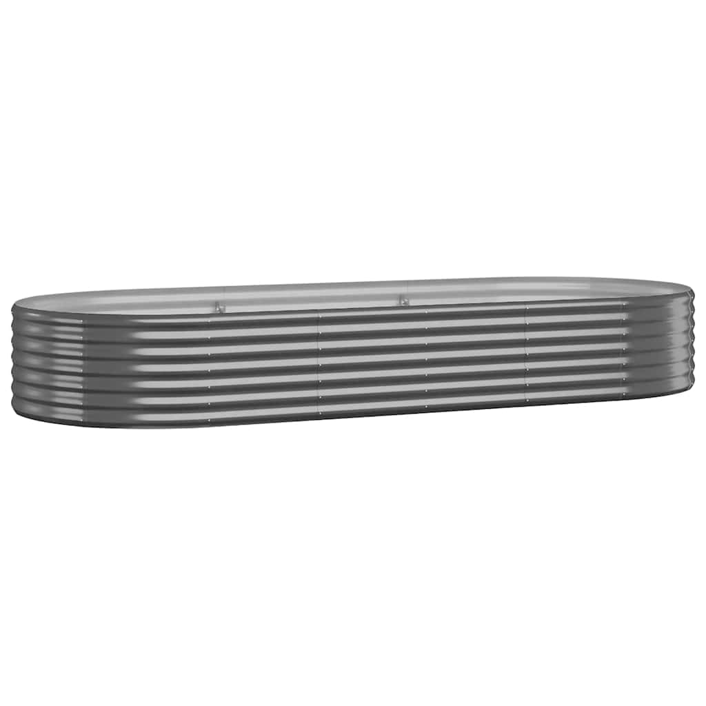 Garden Raised Bed Galvanised Steel 249x100x36 cm Anthracite