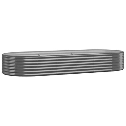 Garden Raised Bed Galvanised Steel 249x100x36 cm Anthracite