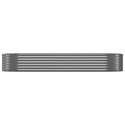 Garden Raised Bed Galvanised Steel 249x100x36 cm Anthracite