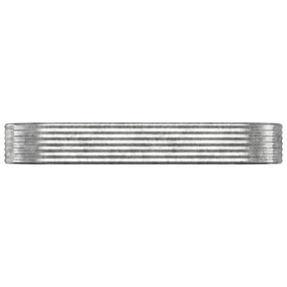 Garden Raised Bed Galvanised Steel 249x100x36 cm Silver