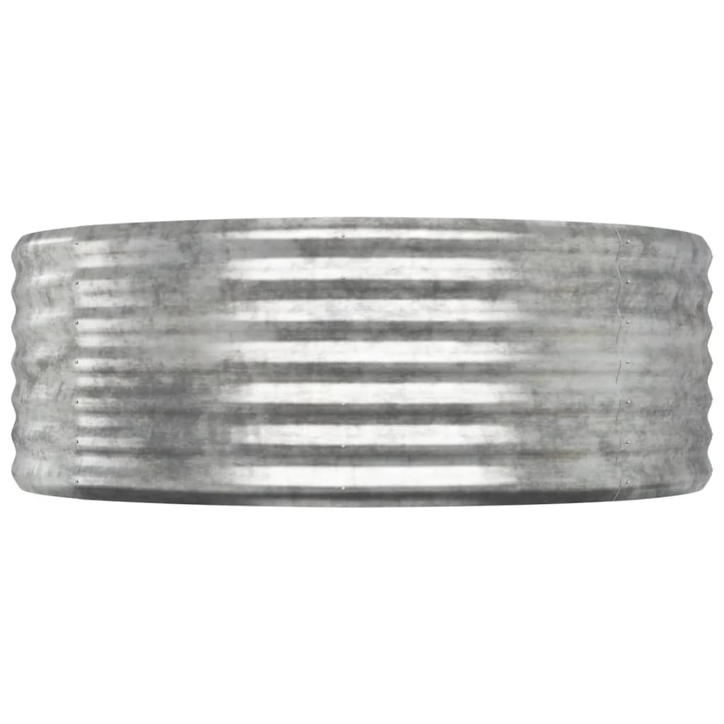 Garden Raised Bed Galvanised Steel 249x100x36 cm Silver