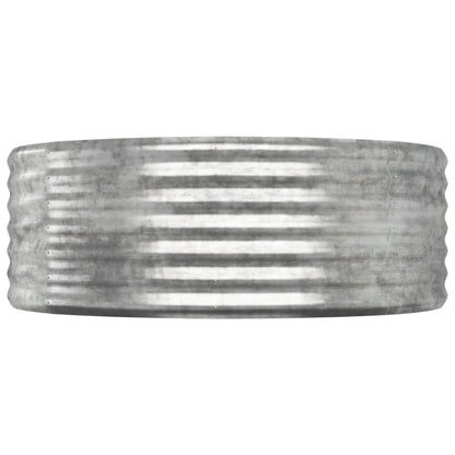 Garden Raised Bed Galvanised Steel 249x100x36 cm Silver