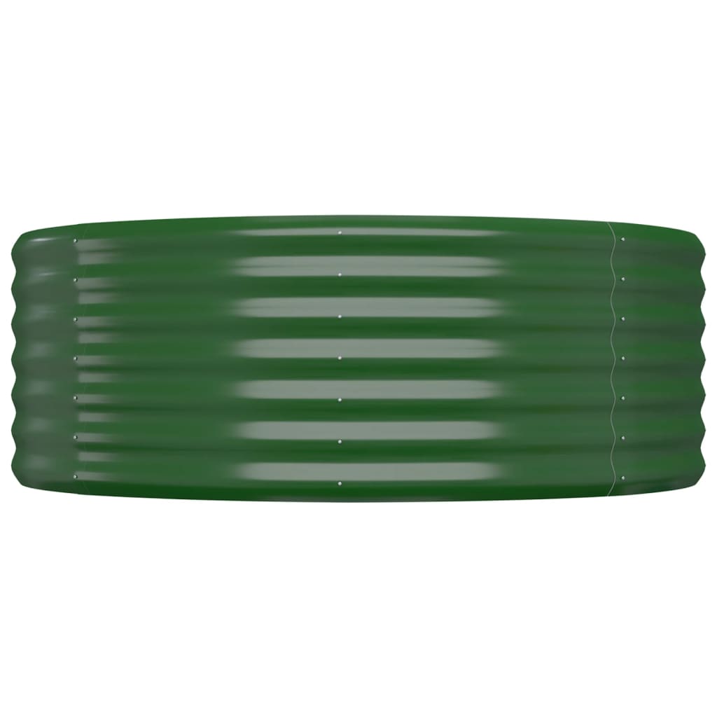 Garden Raised Bed Galvanised Steel 322x100x36 cm Green