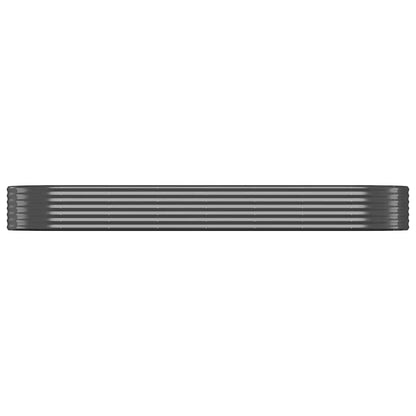 Garden Raised Bed Galvanised Steel 322x100x36 cm Anthracite