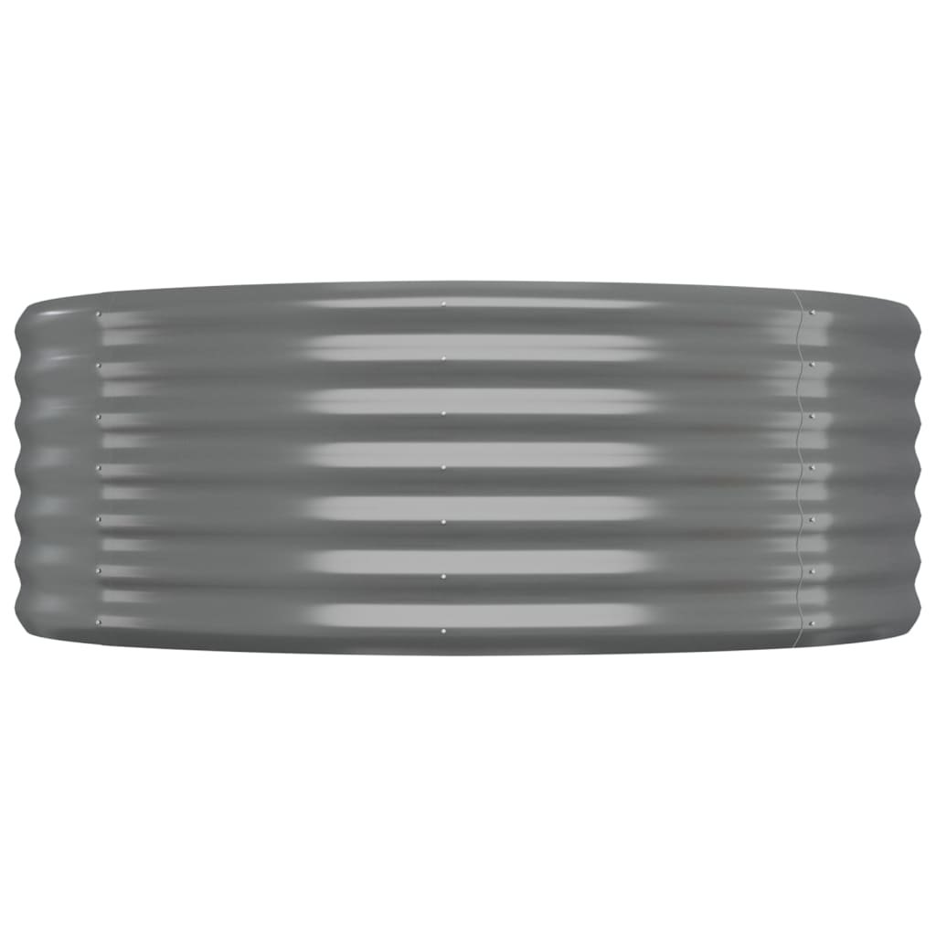 Garden Raised Bed Galvanised Steel 396x100x36 cm Grey