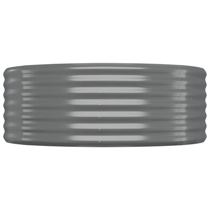 Garden Raised Bed Galvanised Steel 396x100x36 cm Grey