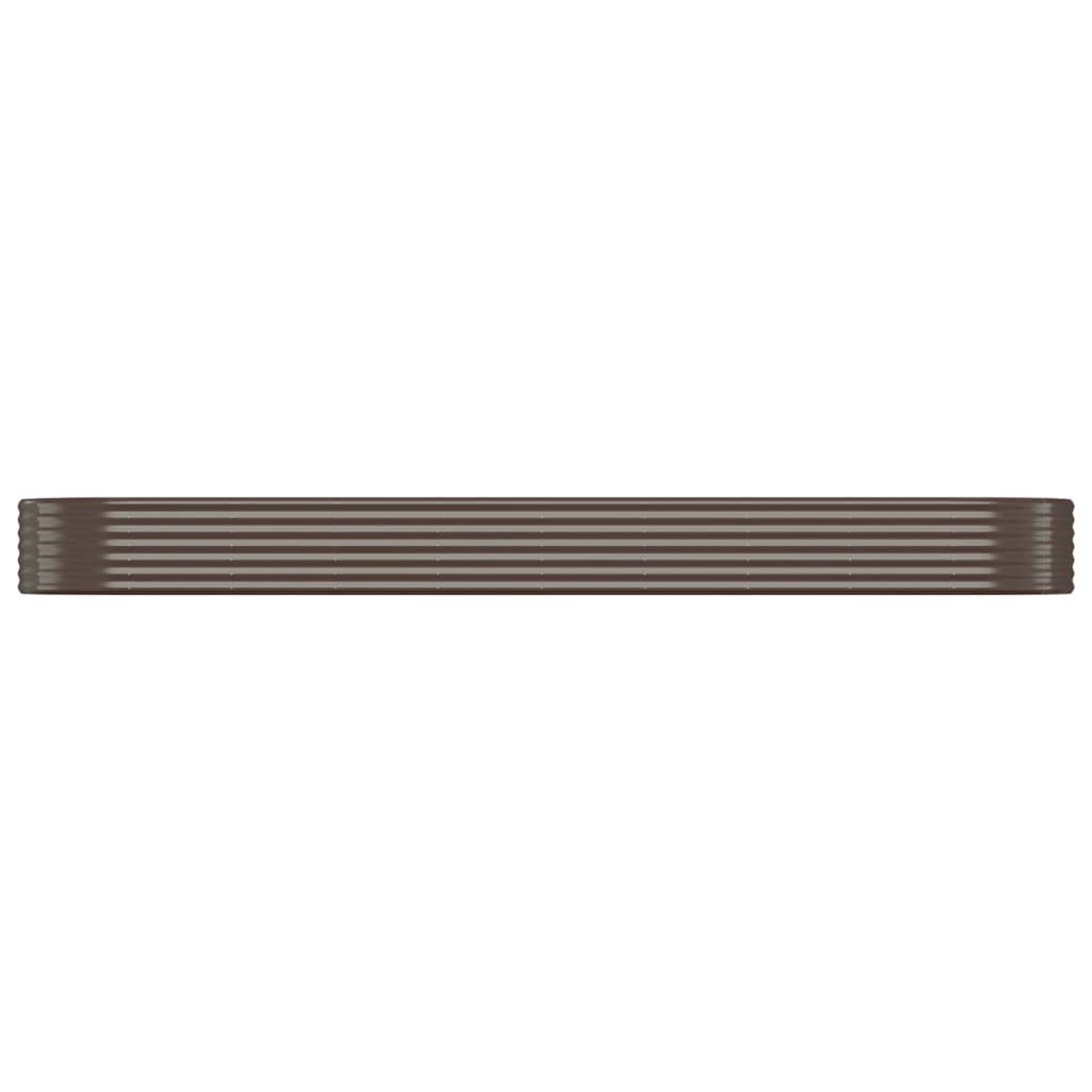 Garden Raised Bed Galvanised Steel 396x100x36 cm Brown
