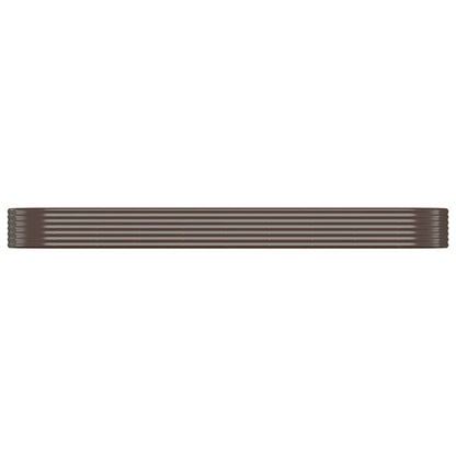 Garden Raised Bed Galvanised Steel 396x100x36 cm Brown