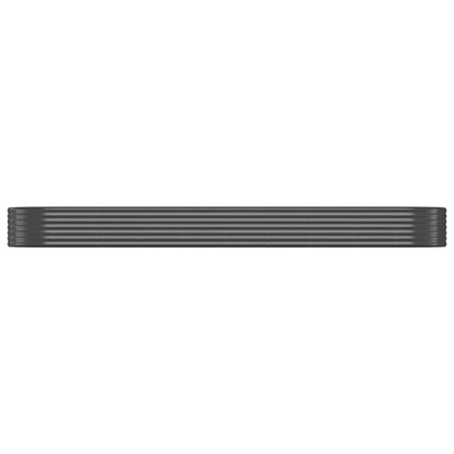 Garden Raised Bed Galvanised Steel 396x100x36 cm Anthracite