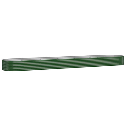 Garden Raised Bed Galvanised Steel 507x100x36 cm Green