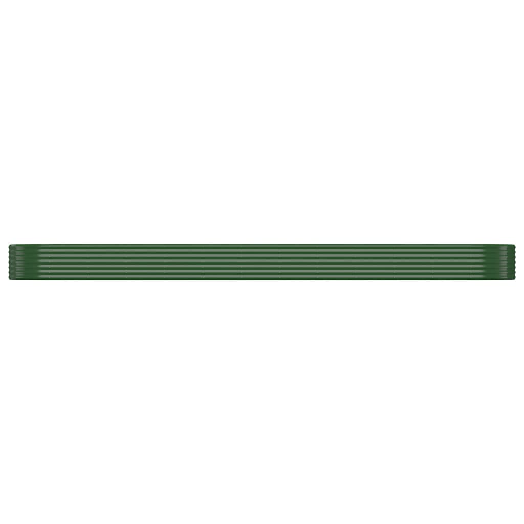 Garden Raised Bed Galvanised Steel 507x100x36 cm Green
