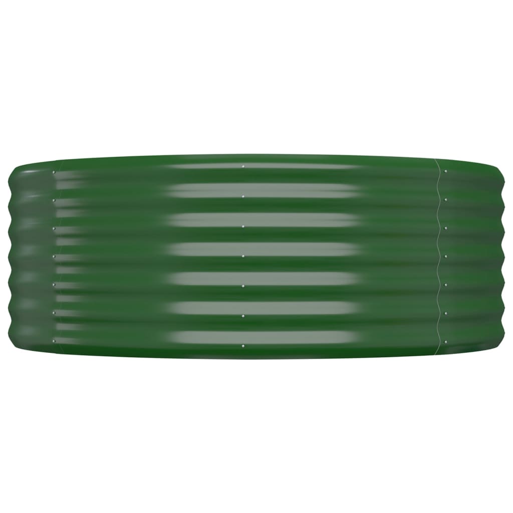 Garden Raised Bed Galvanised Steel 507x100x36 cm Green