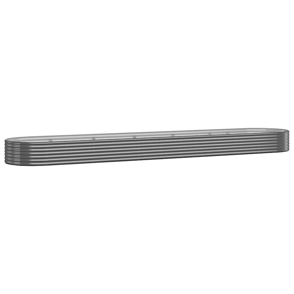 Garden Raised Bed Galvanised Steel 507x100x36 cm Anthracite