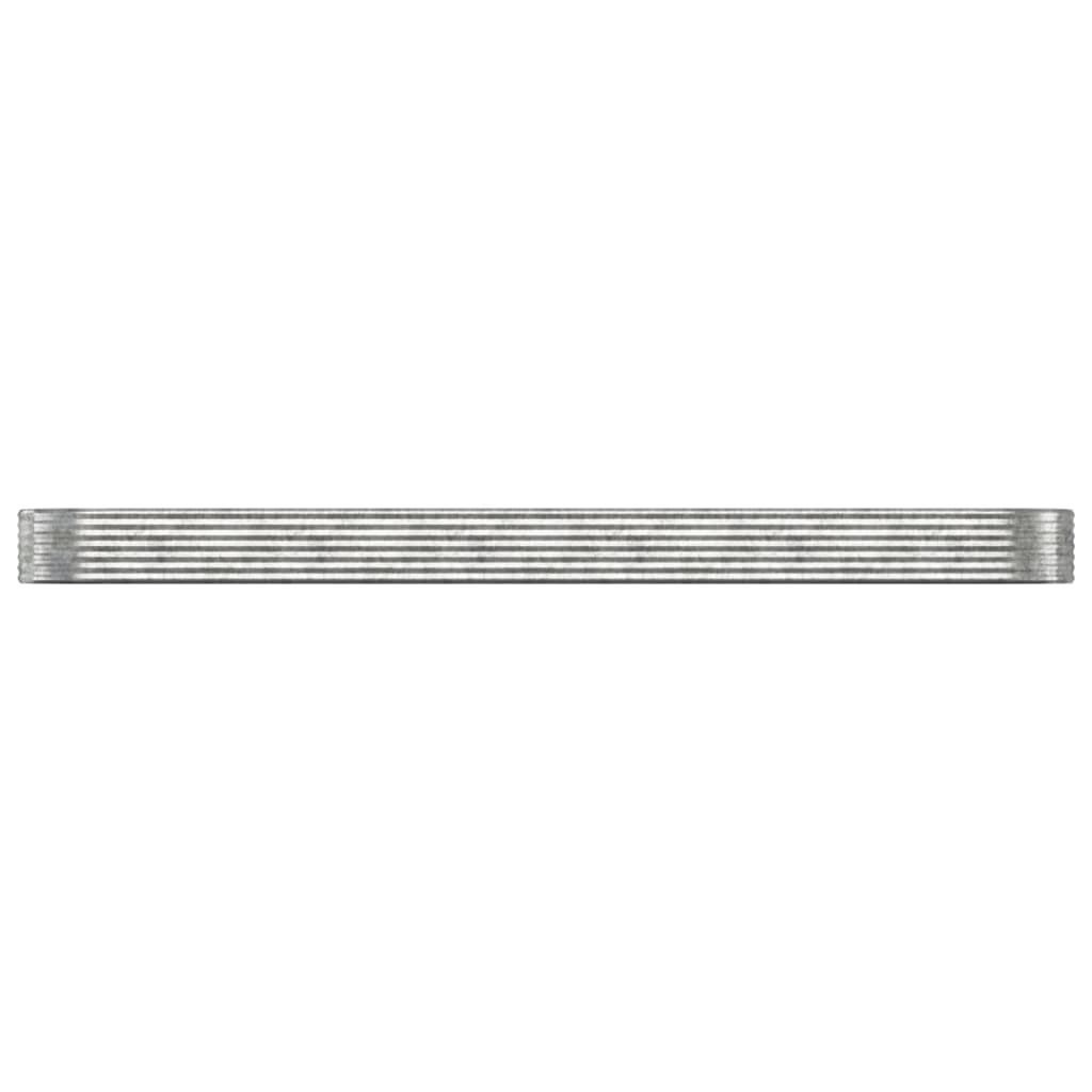 Garden Raised Bed Galvanised Steel 507x100x36 cm Silver