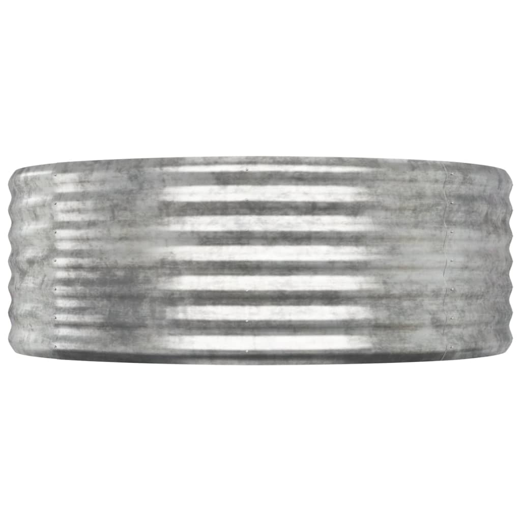 Garden Raised Bed Galvanised Steel 507x100x36 cm Silver