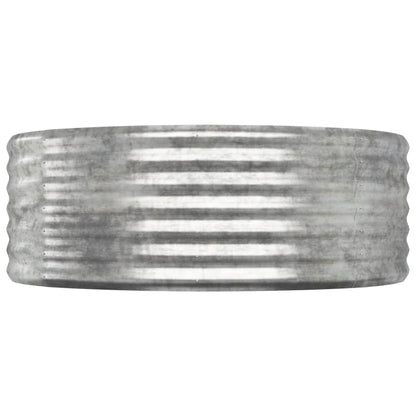 Garden Raised Bed Galvanised Steel 507x100x36 cm Silver
