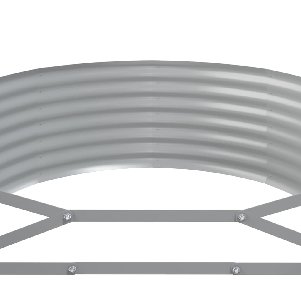 Garden Raised Bed Galvanised Steel 507x100x36 cm Silver
