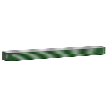 Garden Raised Bed Galvanised Steel 544x100x36 cm Green
