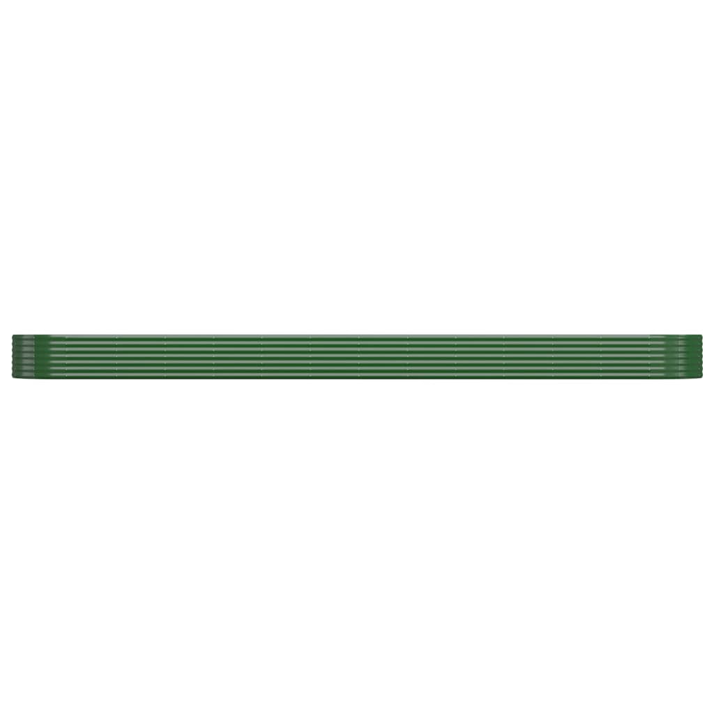 Garden Raised Bed Galvanised Steel 544x100x36 cm Green