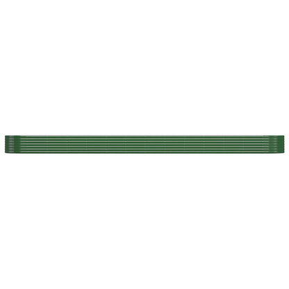 Garden Raised Bed Galvanised Steel 544x100x36 cm Green