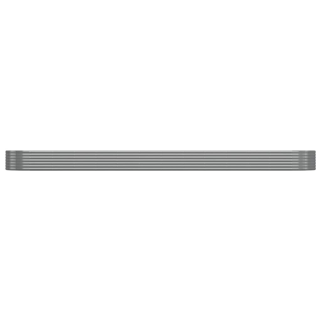 Garden Raised Bed Galvanised Steel 544x100x36 cm Grey