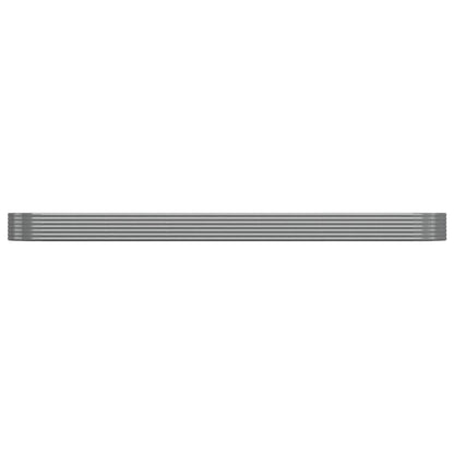 Garden Raised Bed Galvanised Steel 544x100x36 cm Grey