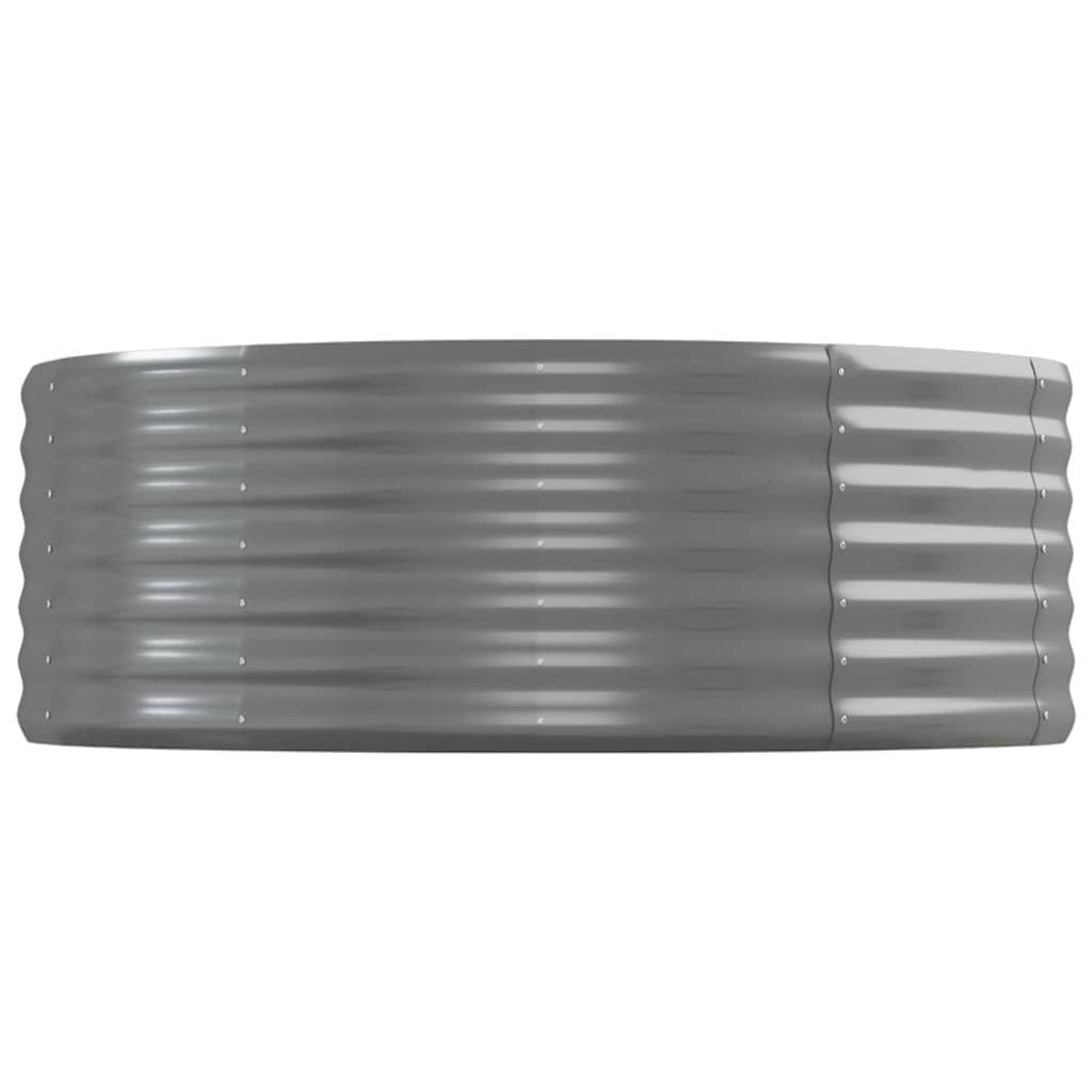 Garden Raised Bed Galvanised Steel 544x100x36 cm Grey