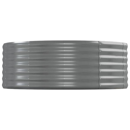 Garden Raised Bed Galvanised Steel 544x100x36 cm Grey