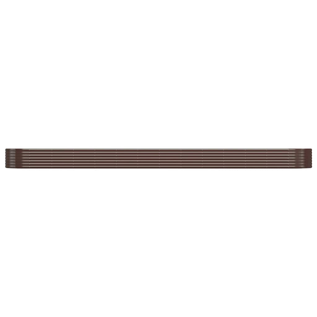 Garden Raised Bed Galvanised Steel 544x100x36 cm Brown