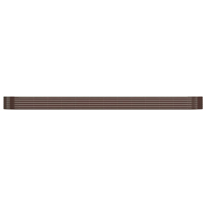 Garden Raised Bed Galvanised Steel 544x100x36 cm Brown
