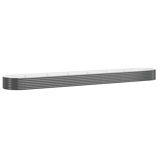 Garden Raised Bed Galvanised Steel 544x100x36 cm Anthracite