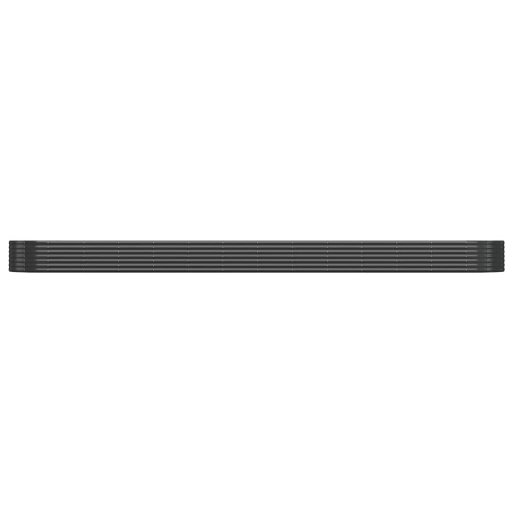 Garden Raised Bed Galvanised Steel 544x100x36 cm Anthracite