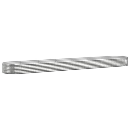 Garden Raised Bed Galvanised Steel 544x100x36 cm Silver