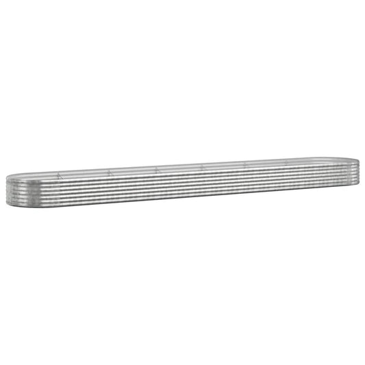 Garden Raised Bed Galvanised Steel 544x100x36 cm Silver