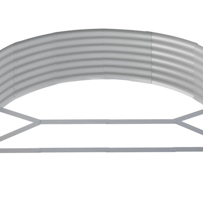 Garden Raised Bed Galvanised Steel 214x140x36 cm Green